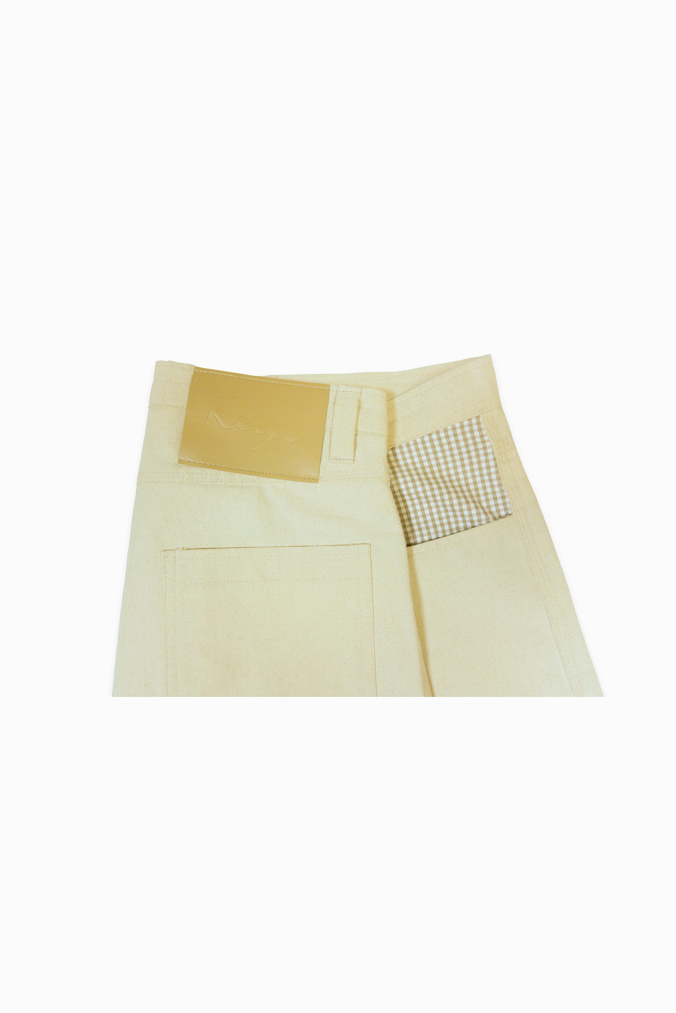 CREAM WORKER PANTS