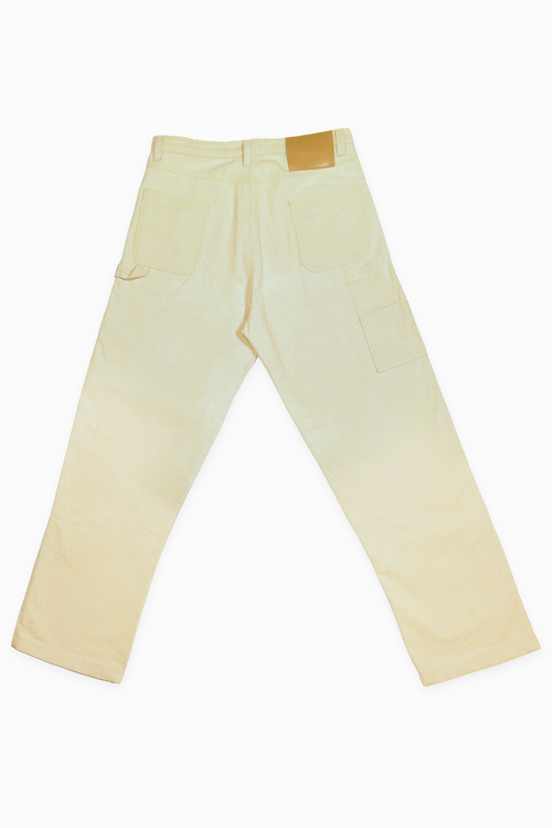 CREAM WORKER PANTS